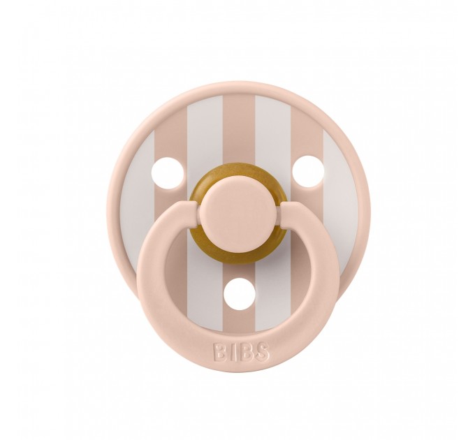 Соска пустушка 6-18 міс. BIBS Studio Colour Latex Round (кругла)  Block – Blush / Ivory