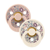 Соска пустушка 0-6 міс. BIBS Liberty Colour Latex (кругла) – Eloise Blush / Ivory Mix (2 в упаковці)