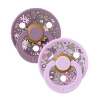Соска пустушка 6-18 міс. BIBS Liberty Colour Latex (кругла) – Chamomile Lawn / Violet Sky Mix (2 в упаковці)