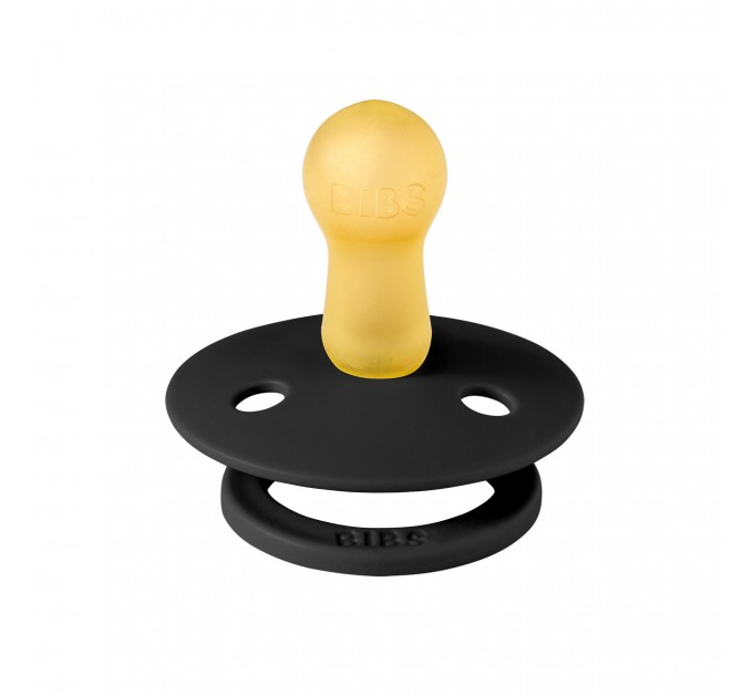 Соска пустушка 6-18 міс. BIBS Colour Latex Round (кругла) – Black 