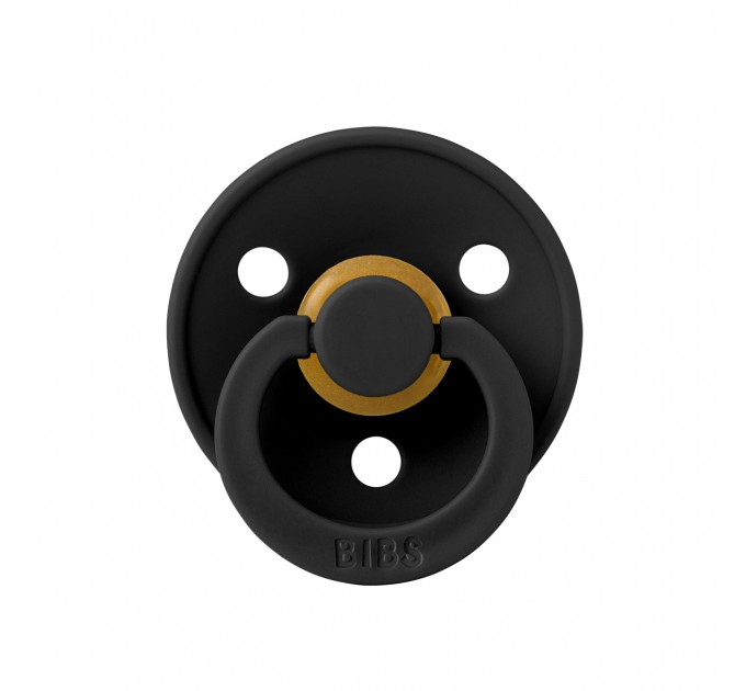Соска пустушка 6-18 міс. BIBS Colour Latex Round (кругла) – Black 