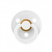 Соска пустушка 6-18 міс. BIBS Colour Latex Round (кругла) – White 