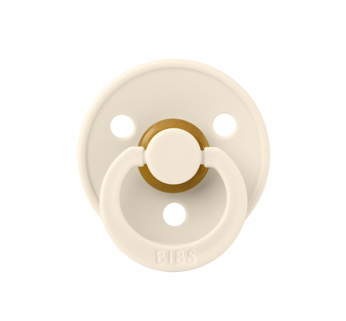 Соска пустушка 6-18 міс. BIBS Colour Latex Round (кругла) – Ivory