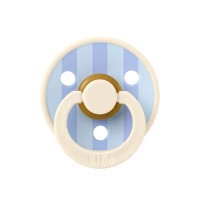 Соска пустушка 6-18 міс. BIBS Studio Colour Latex Round (кругла)  Block –  Ivory / Dusty Blue