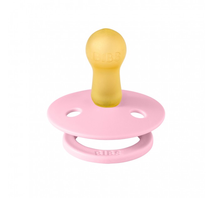 Соска пустушка 6-18 міс. BIBS Colour Latex Round (кругла) – Baby Pink