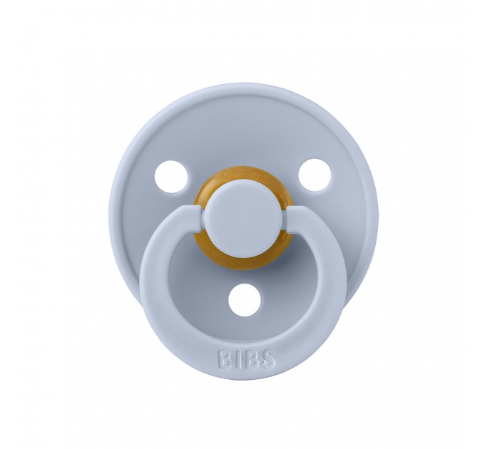 Соска пустушка BIBS Colour Latex Round (кругла) – Dusty Blue - 6-18 міс