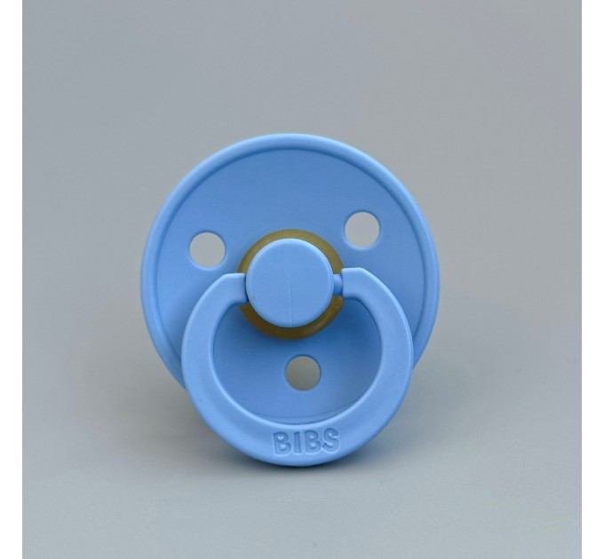 Соска пустушка 6-18 міс. BIBS Colour Latex Round (кругла) – Sky Blue
