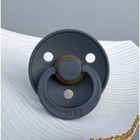 Соска пустушка 6-18 міс. BIBS Colour Latex Round (кругла) – Iron 