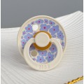 Соска пустушка 6-18 міс. BIBS Studio Colour Latex Round (кругла) Jasmine Field – Ivory