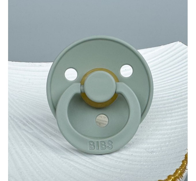 Соска пустушка 6-18 міс. BIBS Colour Latex Round (кругла) – Sage 