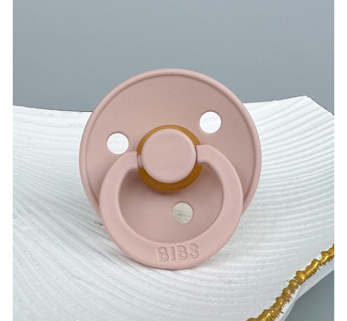 Соска пустушка 6-18 міс BIBS Colour Latex Round (кругла) – Blush