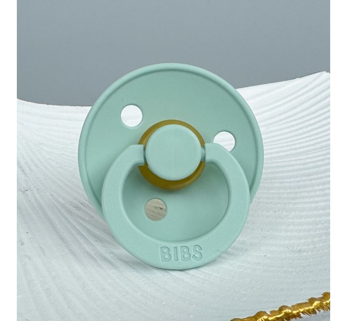 Соска пустушка 6-18 міс BIBS Colour Latex Round (кругла) – Mint 
