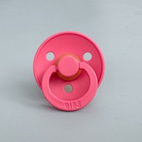 Соска пустушка 6-18 міс. BIBS Colour Latex Round (кругла) – Coral