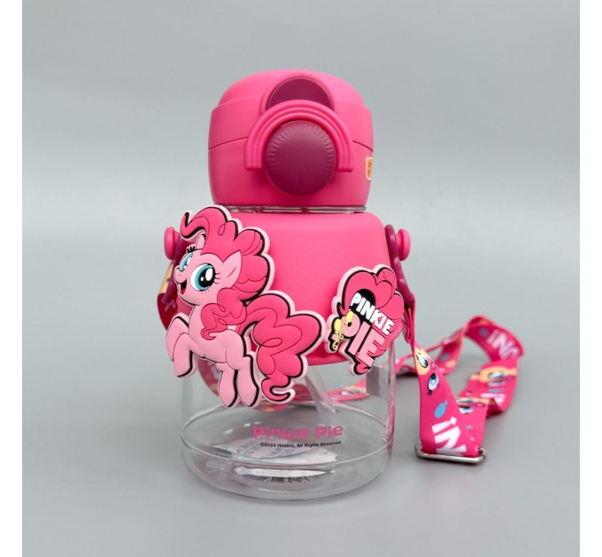 Пляшечка для води My Little Pony Малинова з трубочкою, тритан 750 мл 