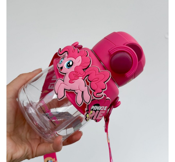 Пляшечка для води My Little Pony Малинова з трубочкою, тритан 750 мл 