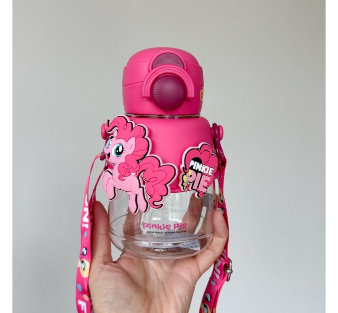 Пляшечка для води My Little Pony Малинова з трубочкою, тритан 750 мл 