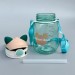 Пляшечка для води Bear "Happy day" Зелений з трубочкою, 550 мл