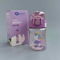 Поїльник з трубочкою 400 мл фіолетовий Diller