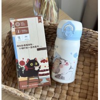 Термос - поїльник для дітей 280 мл, Diller Cat блакитний