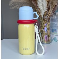 Термос - поїльник 480 мл з подвійною кришкою з чашкою Жовтий