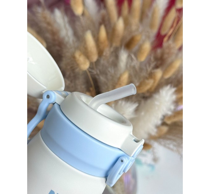 Термос - поїльник для дітей 280 мл, Diller Cat блакитний