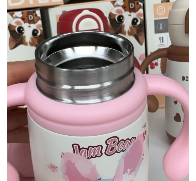 Термос - поїльник з ручками 350 мл Кролик Diller