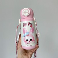 Термос - поїльник з ручками 410 мл, рожевий Jam Bear Diller