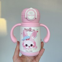 Термос - поїльник з ручками 350 мл Кролик Diller