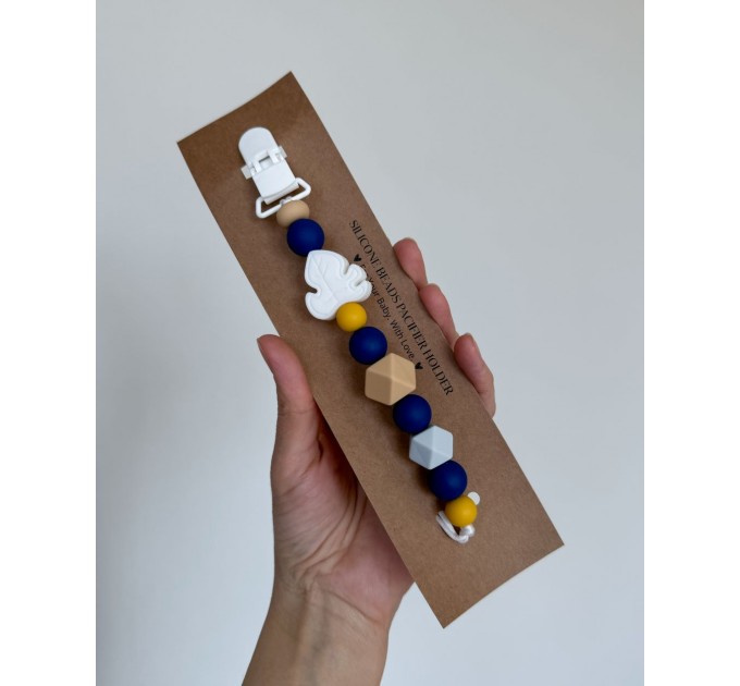 Тримач для пустушки з силіконовими намистинами, ВР114