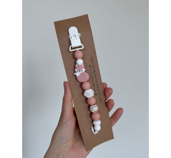 Тримач для пустушки з силіконовими намистинами, ВР114