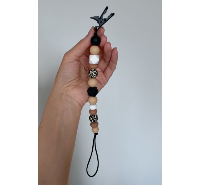 Тримач для пустушки з силіконовими намистинами, ВР115