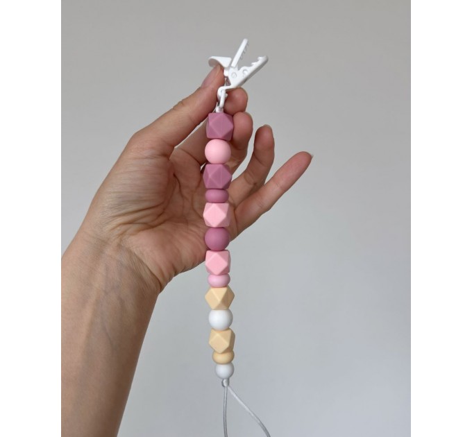 Тримач для пустушки з силіконовими намистинами, ВР116