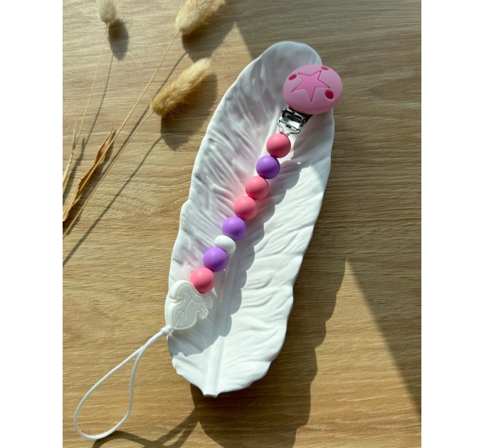 Тримач для пустушки з силіконовими намистинами, ВР112