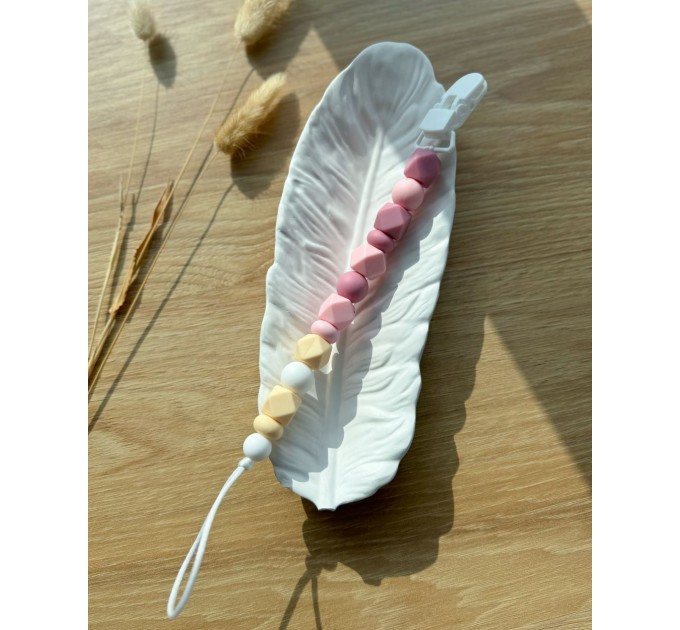 Тримач для пустушки з силіконовими намистинами, ВР116