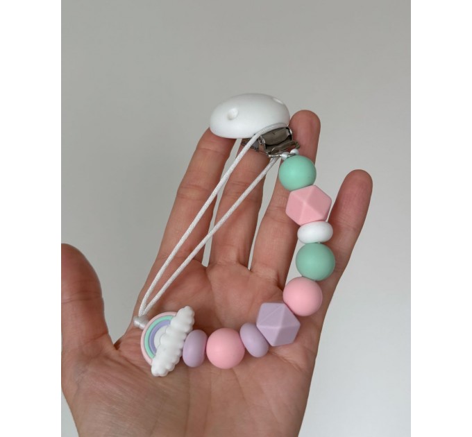 Тримач для пустушки з силіконовими намистинами, ВР109