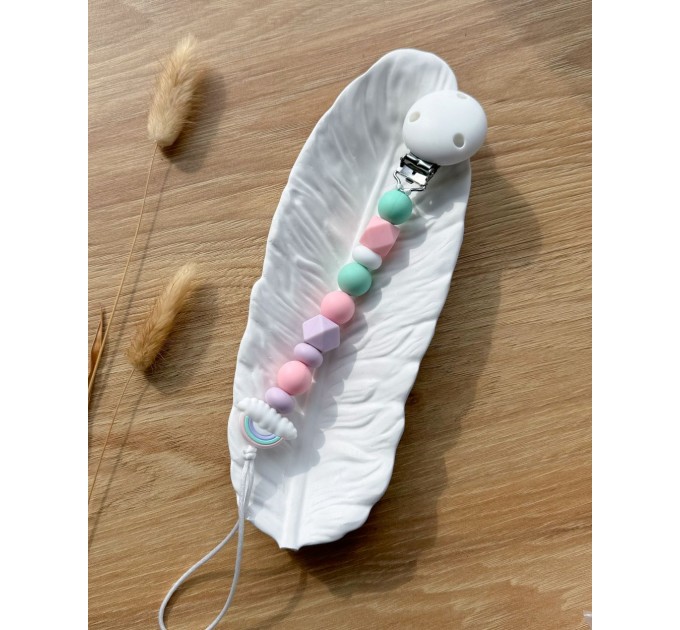 Тримач для пустушки з силіконовими намистинами, ВР109